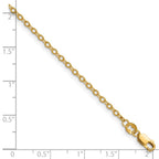 FJC Finejewelers 14 kt Yellow Gold Filled 1/20 Filled Flat Cable with Lobster Clasp Chain 18 Inches x 2 mm