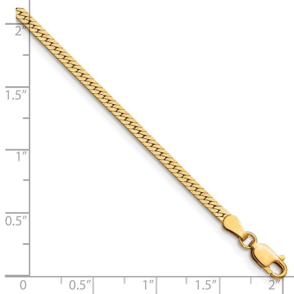 FJC Finejewelers 14 kt Yellow Gold Filled 1/20 Filled Herringbone Lobster Clasp Chain 18 Inches x 2.5 mm
