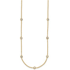FJC Finejewelers 14 kt Yellow Gold Filled Fancy Necklace 1/20 Filled 9-Station CZ 16in with 2in ext. Necklace 18 Inches
