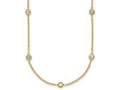 FJC Finejewelers 14 kt Yellow Gold Filled Fancy Necklace 1/20 Filled 9-Station CZ 16in with 2in ext. Necklace 18 Inches