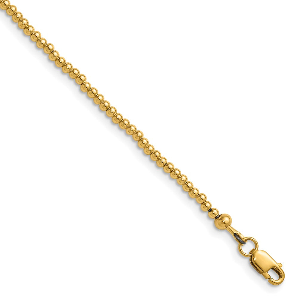 FJC Finejewelers 14 kt Yellow Gold Filled Ball 1/0 Filled Beaded 16in with in ext. Necklace 18 Inches x 2mm