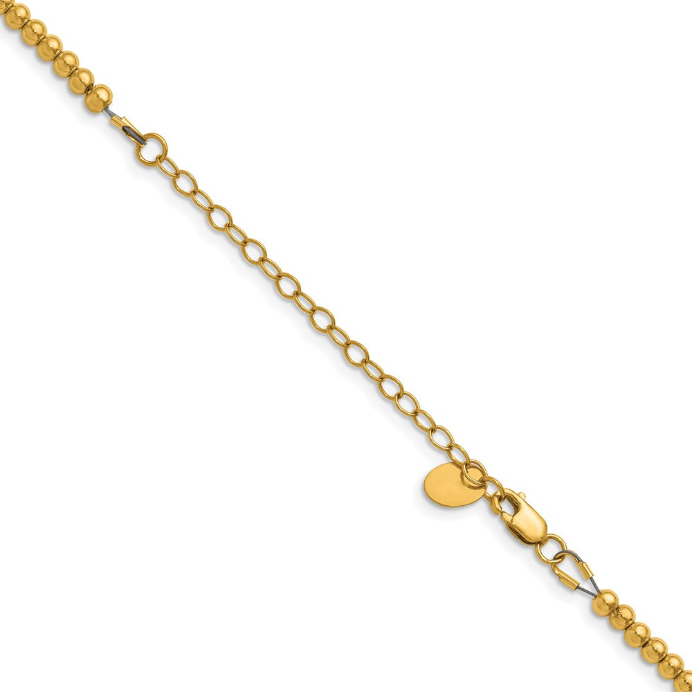 FJC Finejewelers 14 kt Yellow Gold Filled Ball 1/20 Filled Beaded 16in with 2in ext. Necklace 18 Inches x 3mm