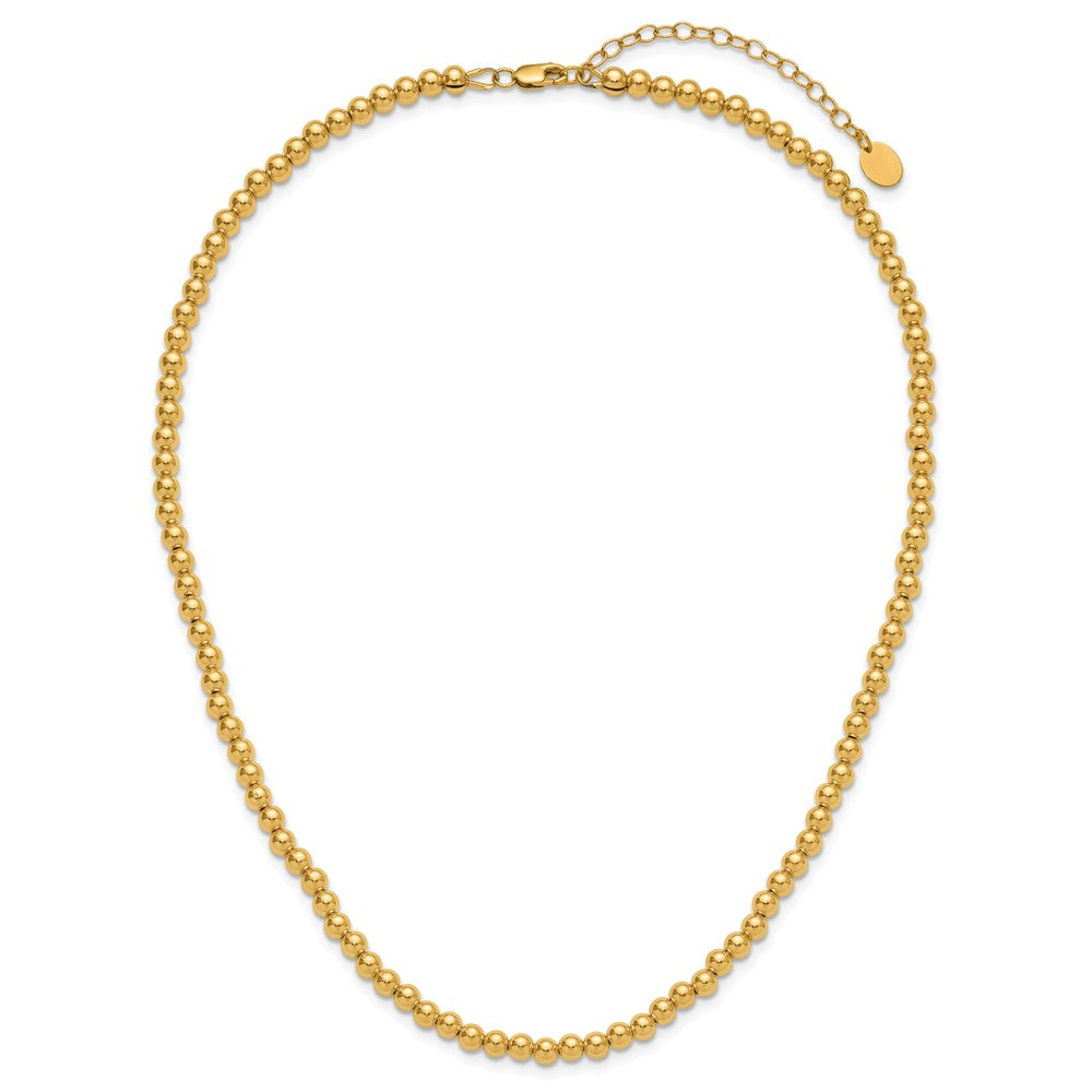 FJC Finejewelers 14 kt Yellow Gold Filled Ball 1/20 Filled Beaded 16in with 2in ext. Necklace 18 Inches x 4mm