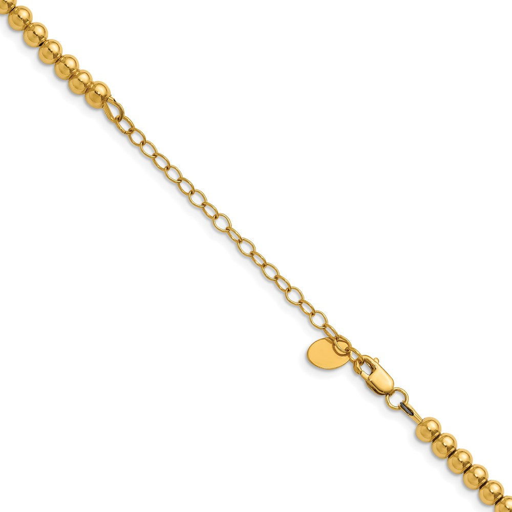 FJC Finejewelers 14 kt Yellow Gold Filled Ball 1/20 Filled Beaded 16in with 2in ext. Necklace 18 Inches x 4mm