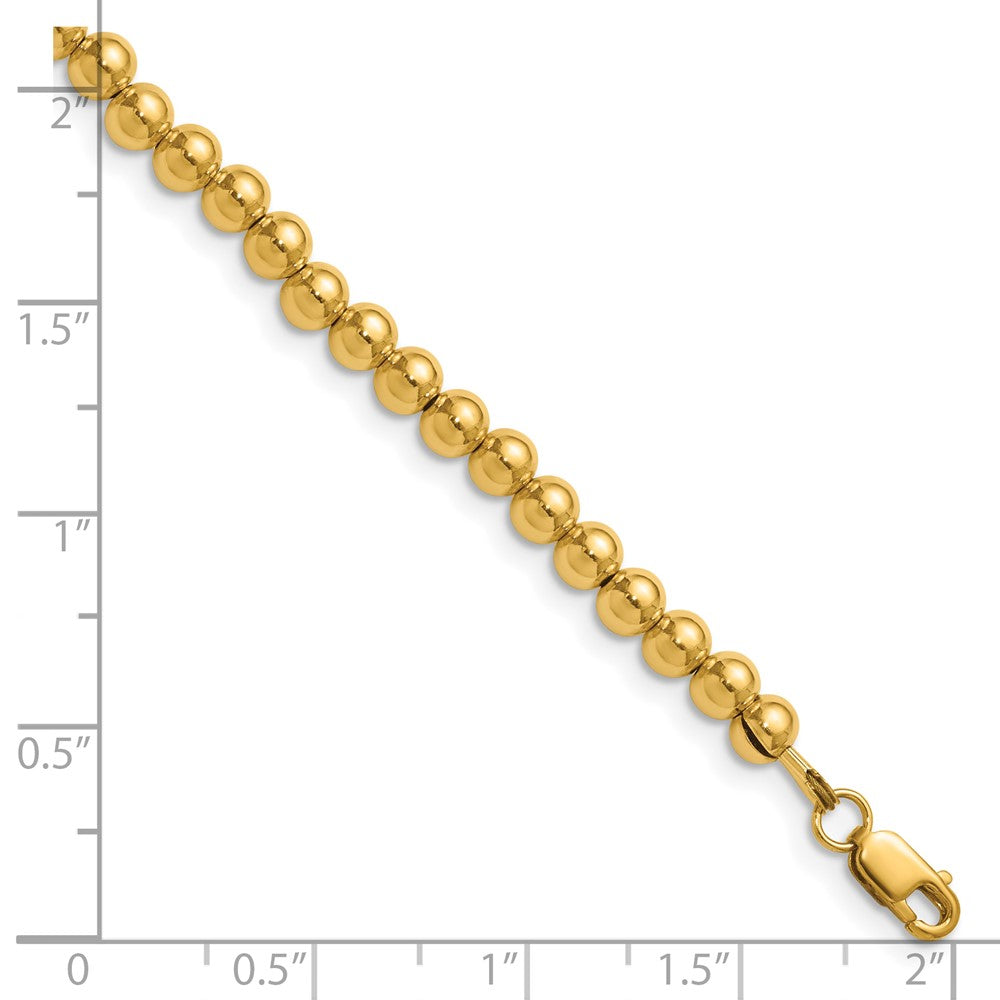 FJC Finejewelers 14 kt Yellow Gold Filled Ball 1/20 Filled Beaded 16in with 2in ext. Necklace 18 Inches x 4mm