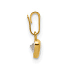 FJC Finejewelers 14 kt Yellow Gold Filled 1/20 Filled Heart CZ Bezel Charm 12 x 4.5 mm