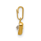 FJC Finejewelers 14 kt Yellow Gold Filled 1/20 Filled 5.50mm Heart CZ Bezel Charm 13 x 6 mm