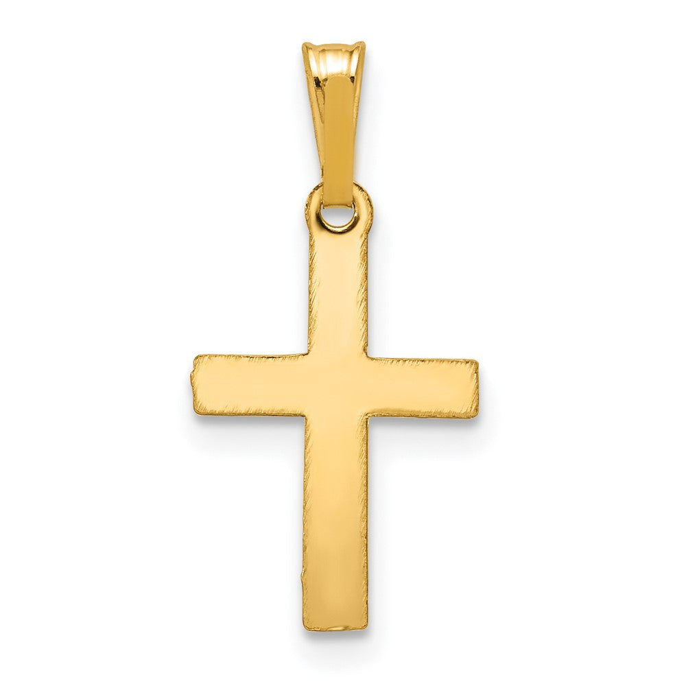 FJC Finejewelers 14 kt Yellow Gold Filled 1/20 Filled Flat Cross Charm 21 mm x 11 mm
