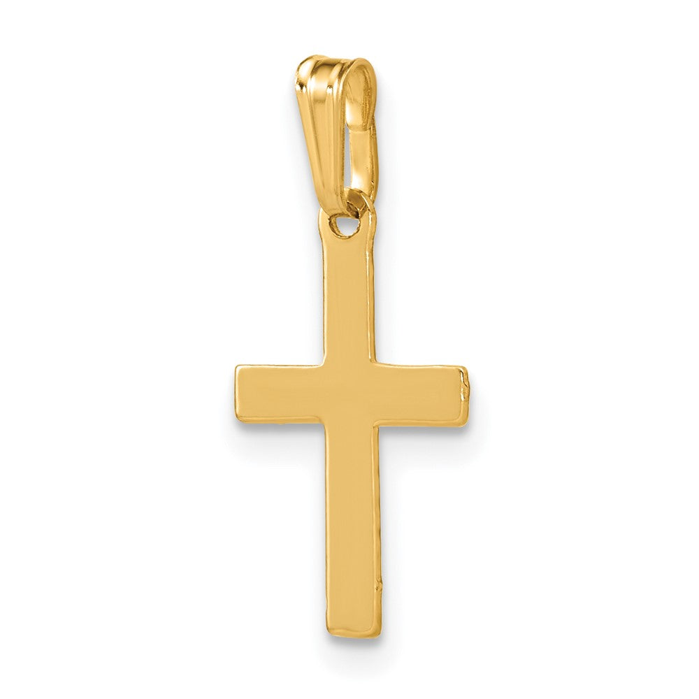 FJC Finejewelers 14 kt Yellow Gold Filled 1/20 Filled Flat Cross Charm 21 mm x 11 mm