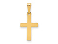 FJC Finejewelers 14 kt Yellow Gold Filled 1/20 Filled Flat Cross Charm 21 mm x 11 mm