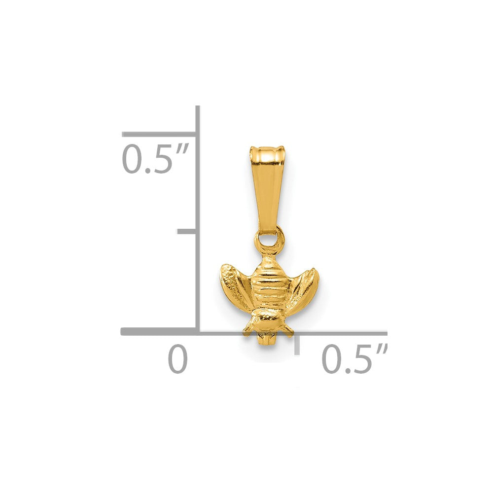 FJC Finejewelers 14 kt Yellow Gold Filled 1/20 Filled Bee Charm 13 x 7 mm