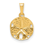 FJC Finejewelers 14 kt Yellow Gold Filled 1/20 Filled Textured Sand Dollar Charm 19 x 11 mm