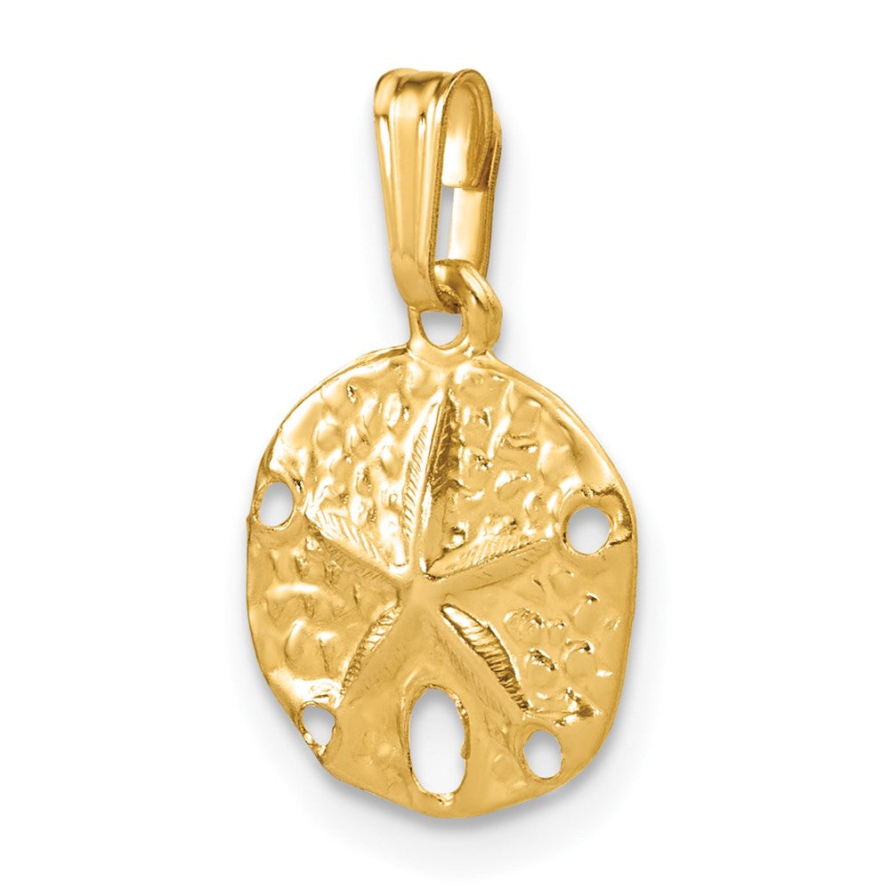 FJC Finejewelers 14 kt Yellow Gold Filled 1/20 Filled Textured Sand Dollar Charm 19 x 11 mm