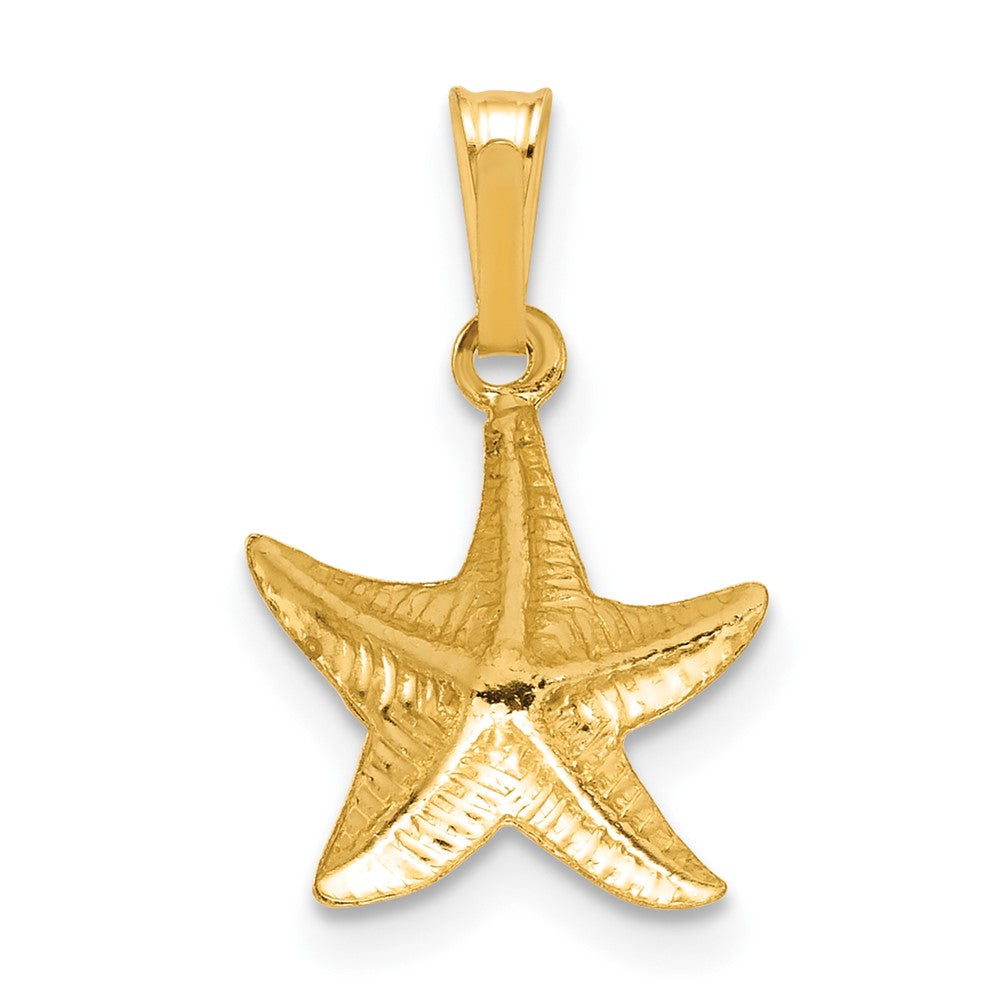 FJC Finejewelers 14 kt Yellow Gold Filled 1/20 Filled Textured Starfish Charm 18 x 12 mm