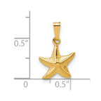 FJC Finejewelers 14 kt Yellow Gold Filled 1/20 Filled Textured Starfish Charm 18 x 12 mm
