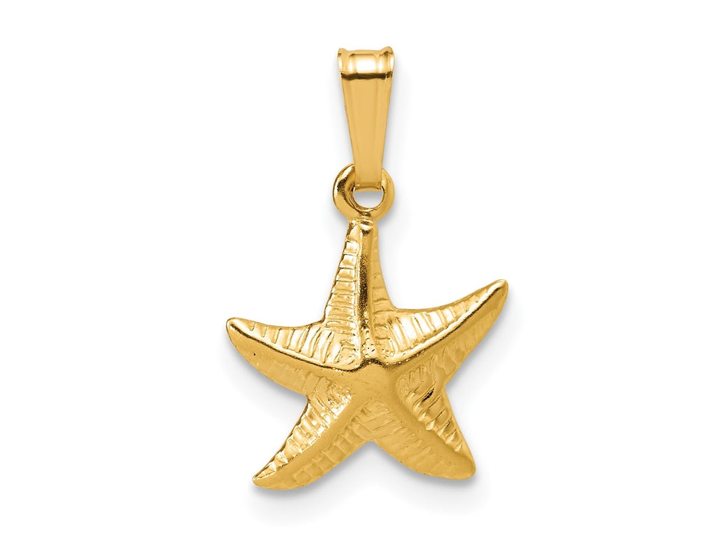 FJC Finejewelers 14 kt Yellow Gold Filled 1/20 Filled Textured Starfish Charm 18 x 12 mm