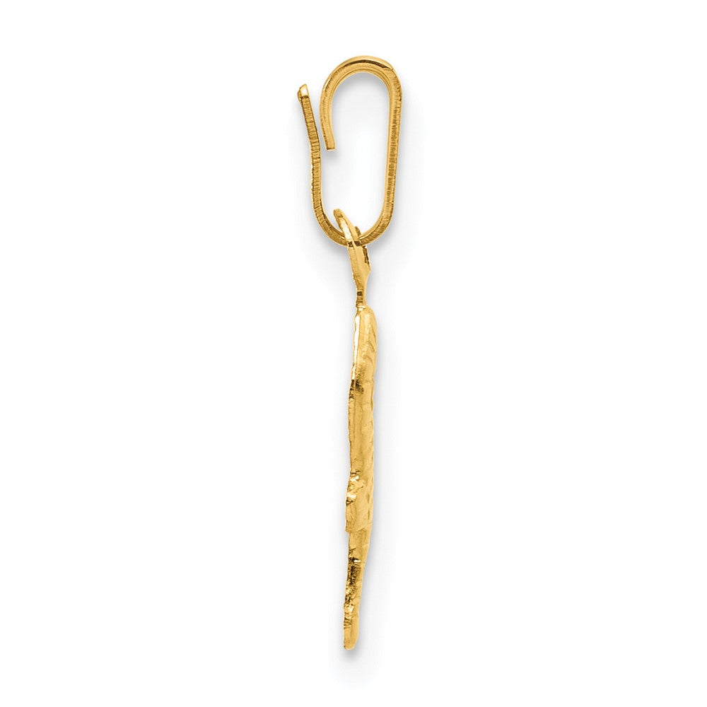 FJC Finejewelers 14 kt Yellow Gold Filled 1/20 Filled Textured Seahorse Charm 18 x 4.4 mm