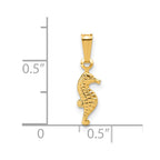 FJC Finejewelers 14 kt Yellow Gold Filled 1/20 Filled Textured Seahorse Charm 18 x 4.4 mm