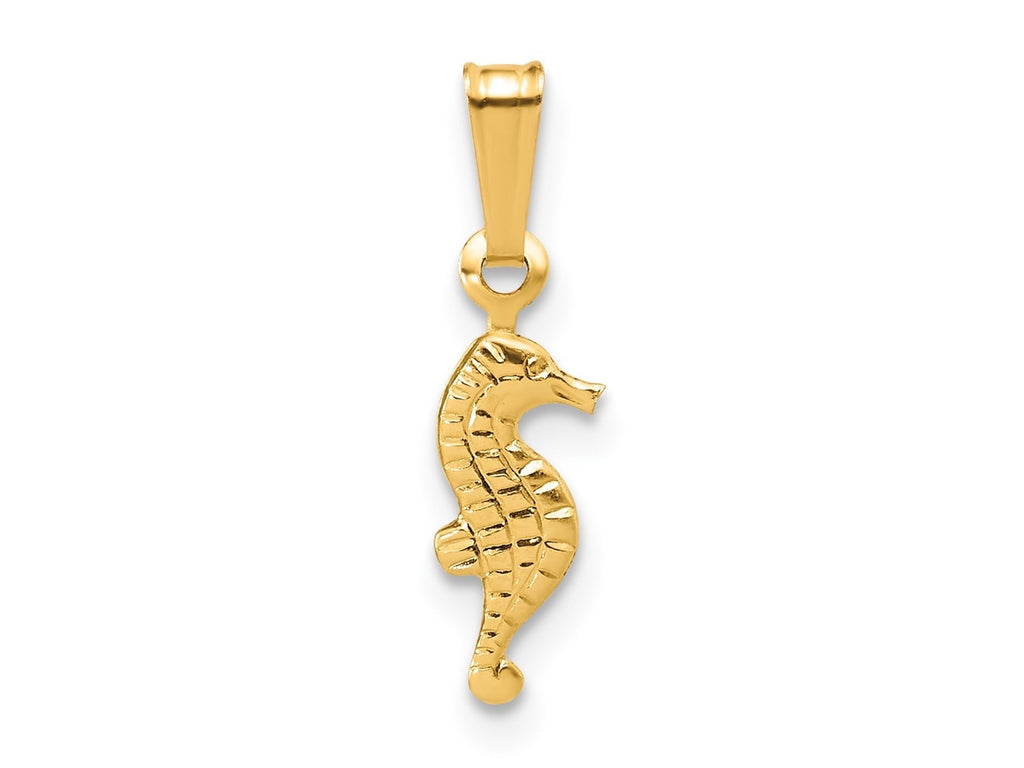 FJC Finejewelers 14 kt Yellow Gold Filled 1/20 Filled Textured Seahorse Charm 18 x 4.4 mm