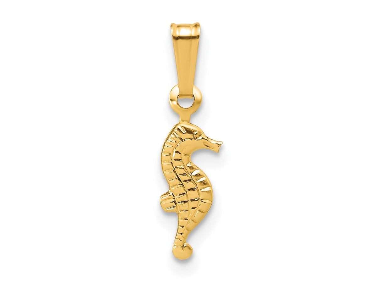 FJC Finejewelers 14 kt Yellow Gold Filled 1/20 Filled Textured Seahorse Charm 18 x 4.4 mm