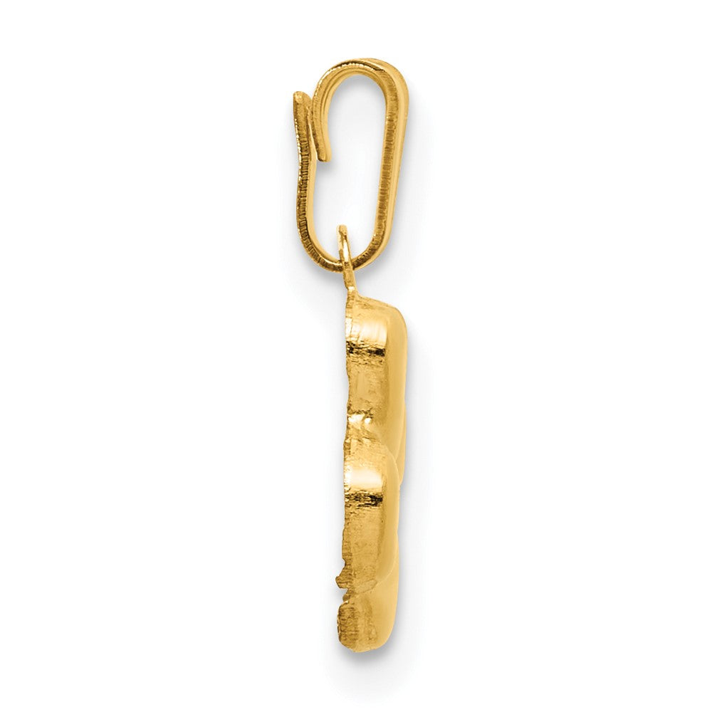 FJC Finejewelers 14 kt Yellow Gold Filled 1/20 Filled 10mm Pawprint Charm 17 mm x 11 mm