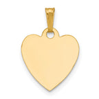 FJC Finejewelers 14 kt Yellow Gold Filled 1/20 Filled 13 x 0.3mm Thick Heart Disc Charm 20 mm x 14 mm