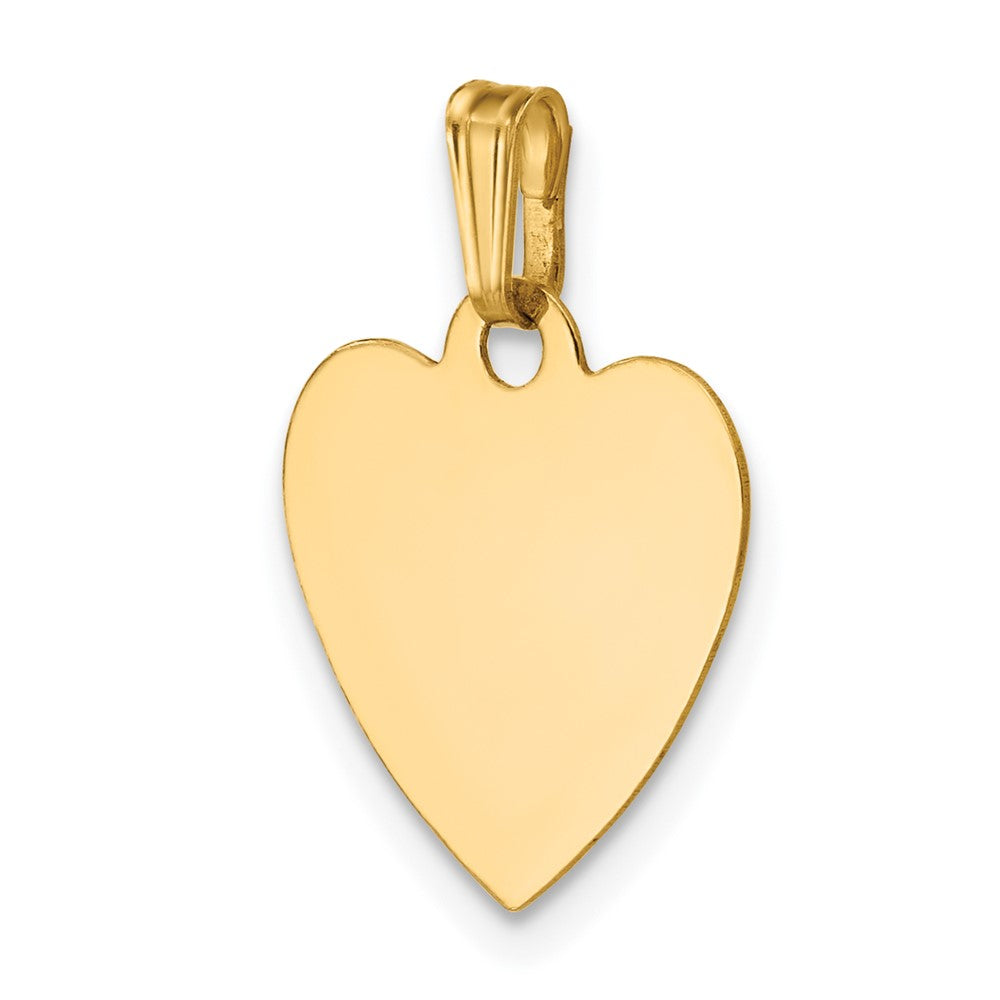 FJC Finejewelers 14 kt Yellow Gold Filled 1/20 Filled 13 x 0.3mm Thick Heart Disc Charm 20 mm x 14 mm