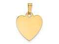FJC Finejewelers 14 kt Yellow Gold Filled 1/20 Filled 13 x 0.3mm Thick Heart Disc Charm 20 mm x 14 mm