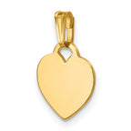 FJC Finejewelers 14 kt Yellow Gold Filled 1/20 Filled 0.5mm Thick Heart Disc Charm 12 mm
