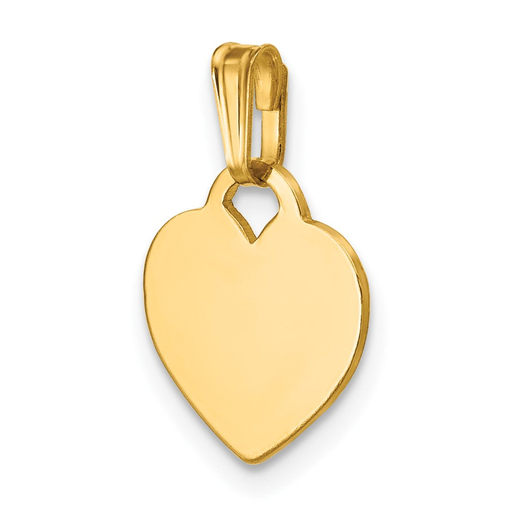 FJC Finejewelers 14 kt Yellow Gold Filled 1/20 Filled 0.5mm Thick Heart Disc Charm 12 mm