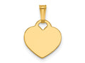FJC Finejewelers 14 kt Yellow Gold Filled 1/20 Filled 0.5mm Thick Heart Disc Charm 12 mm