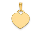 FJC Finejewelers 14 kt Yellow Gold Filled 1/20 Filled 0.5mm Thick Heart Disc Charm 12 mm