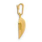 FJC Finejewelers 14 kt Yellow Gold Filled 1/20 Filled Domed Heart Charm 17 x 10 mm