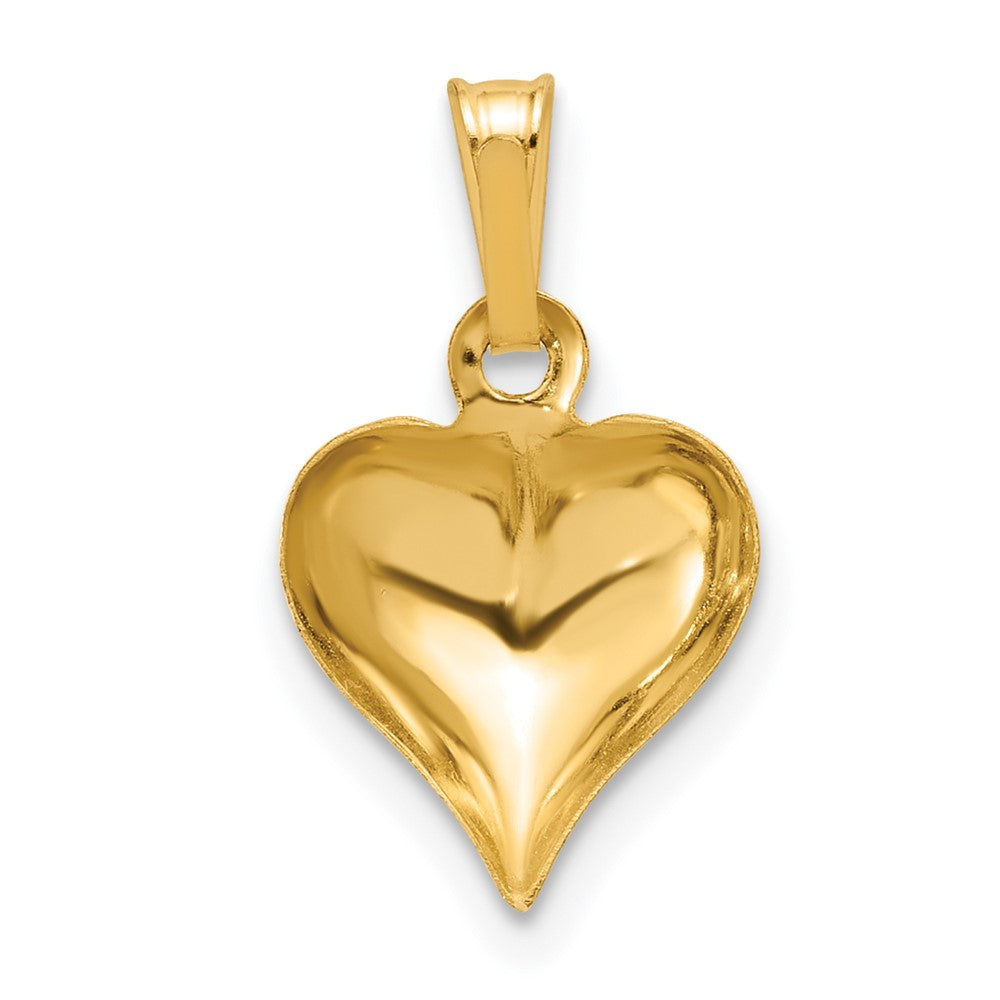 FJC Finejewelers 14 kt Yellow Gold Filled 1/20 Filled Domed Heart Charm 17 x 10 mm