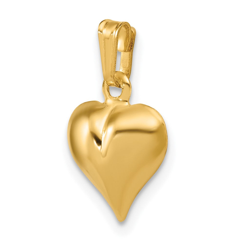 FJC Finejewelers 14 kt Yellow Gold Filled 1/20 Filled Domed Heart Charm 17 x 10 mm