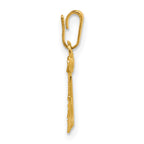FJC Finejewelers 14 kt Yellow Gold Filled 1/20 Filled Anchor Charm 19 x 9 mm