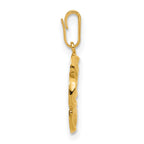 FJC Finejewelers 14 kt Yellow Gold Filled 1/20 Filled 11 x 12mm Flower Charm 19 mm x 11 mm