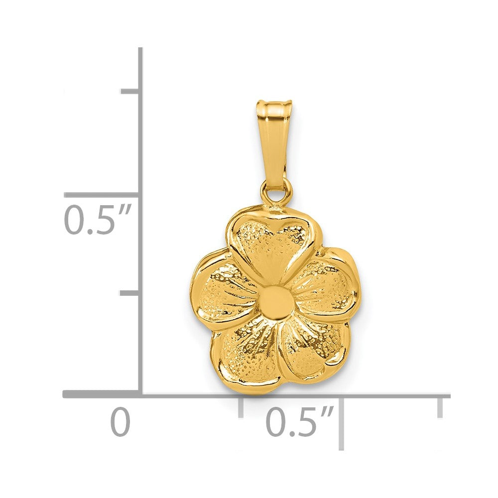 FJC Finejewelers 14 kt Yellow Gold Filled 1/20 Filled 11 x 12mm Flower Charm 19 mm x 11 mm
