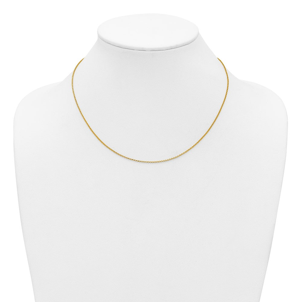 FJC Finejewelers 14 kt Yellow Gold Filled 1/20 Filled 1.30mm Adjustable Rolo Chain 22 Inches x 1.3 mm