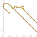 FJC Finejewelers 14 kt Yellow Gold Filled 1/20 Filled 1.30mm Adjustable Rolo Chain 22 Inches x 1.3 mm