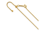 FJC Finejewelers 14 kt Yellow Gold Filled 1/20 Filled 1.30mm Adjustable Rolo Chain 22 Inches x 1.3 mm