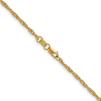FJC Finejewelers 14 kt Yellow Gold Filled 1/20 Filled 2.0mm Singapore with Lobster Clasp 16in Chain 16 Inches x 2 mm