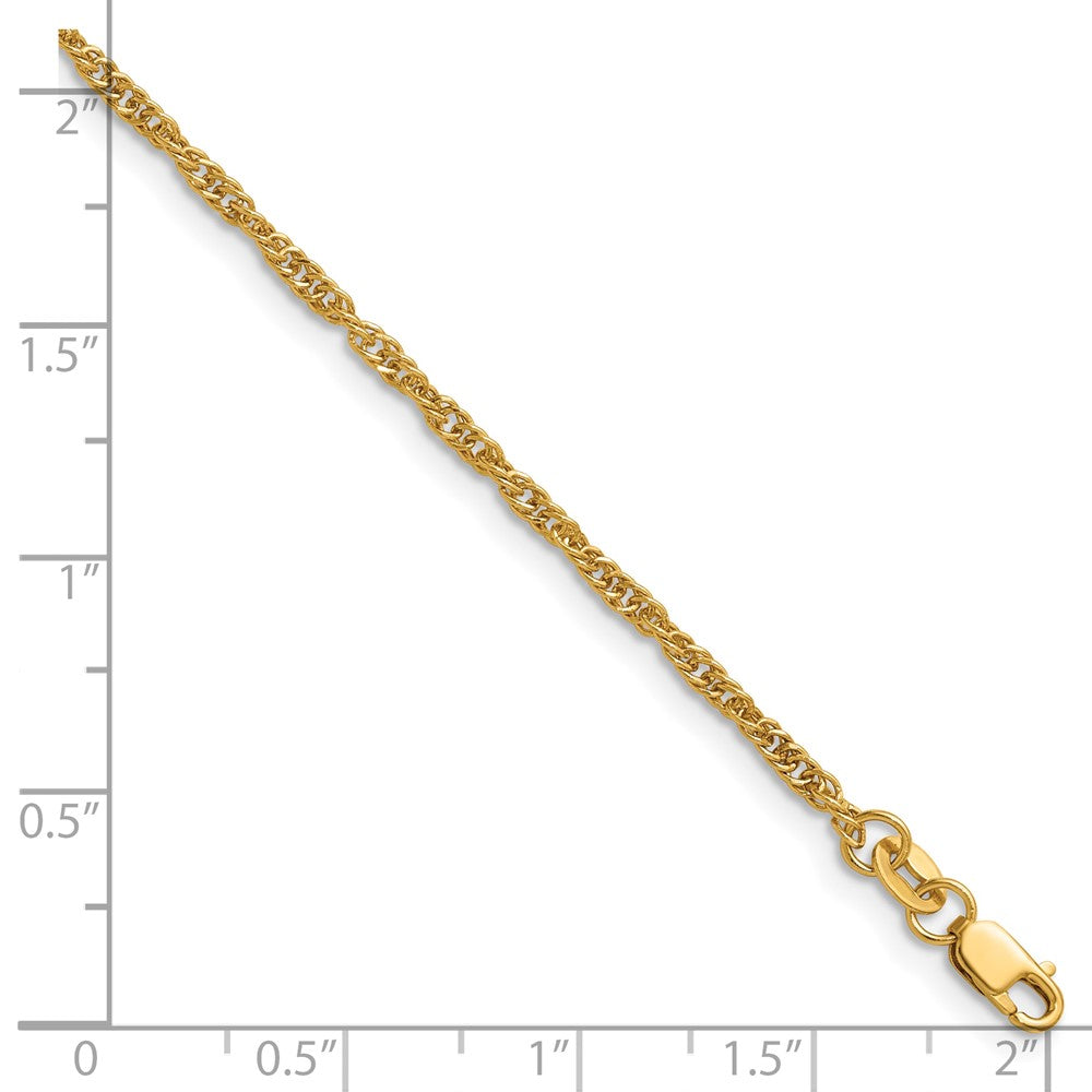 FJC Finejewelers 14 kt Yellow Gold Filled 1/20 Filled 2.0mm Singapore with Lobster Clasp Chain 18 Inches x 2 mm