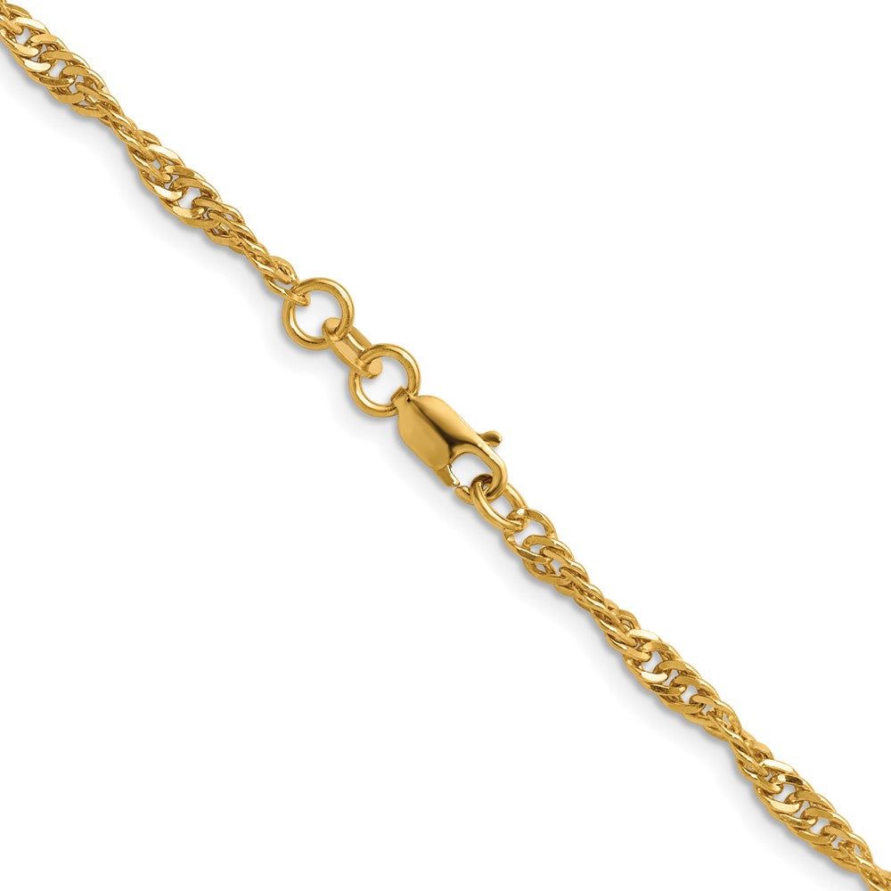 FJC Finejewelers 14 kt Yellow Gold Filled 1/20 Filled 3.20mm Singapore with Lobster Clasp Chain 18 Inches x 3.2 mm