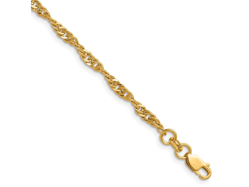 FJC Finejewelers 14 kt Yellow Gold Filled 1/20 Filled 3.20mm Singapore with Lobster Clasp Chain 18 Inches x 3.2 mm