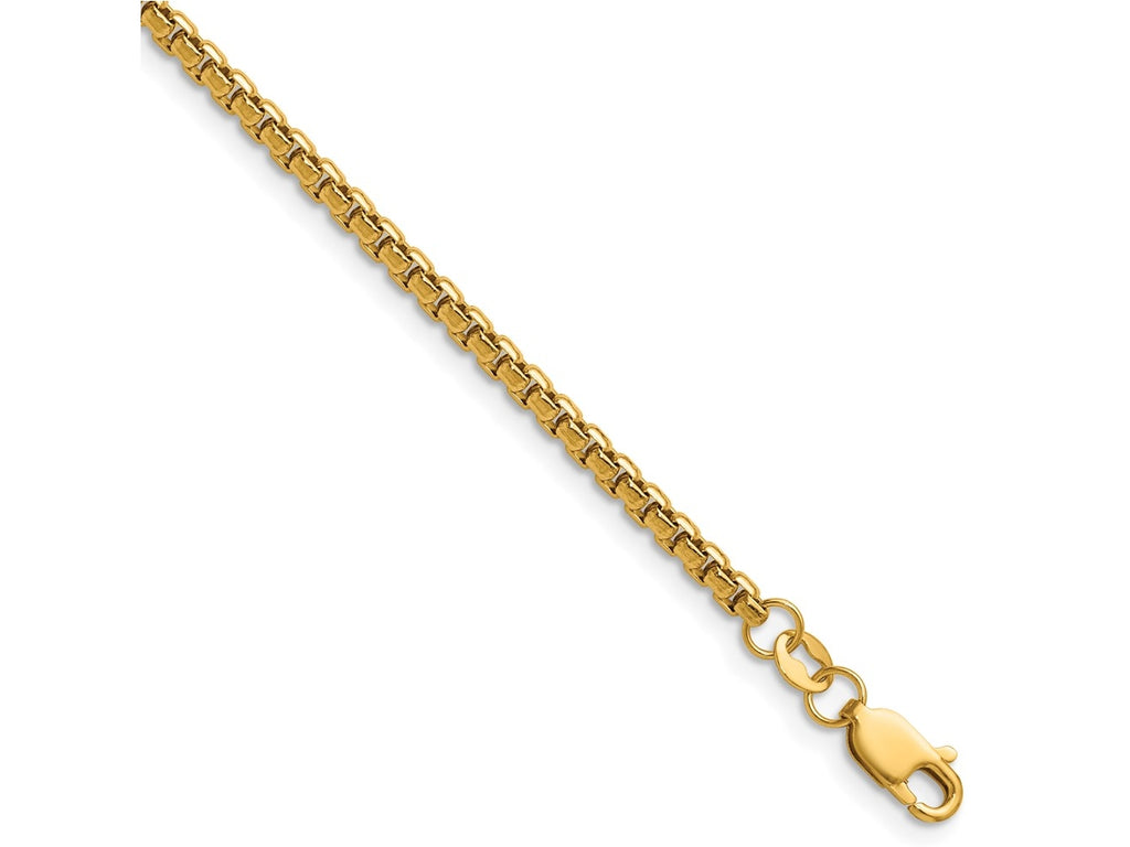 FJC Finejewelers 14 kt Yellow Gold Filled 1/20 Filled 2.60mm Rnd Venetian Box with Lobster Clasp Chain 20 Inches x 2.6 m
