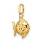 FJC Finejewelers 14 kt Yellow Gold Madi K Polished 3-D Fish Charm 11 mm