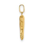 FJC Finejewelers 14 kt Yellow Gold Madi K Polished 3-D Dolphin Charm 10 mm