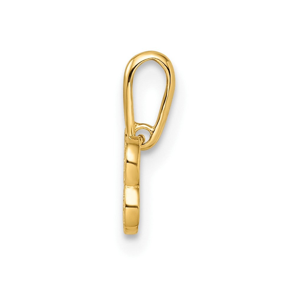 FJC Finejewelers 14 kt Yellow Gold Madi K CZ Dog Bone Charm 11 mm