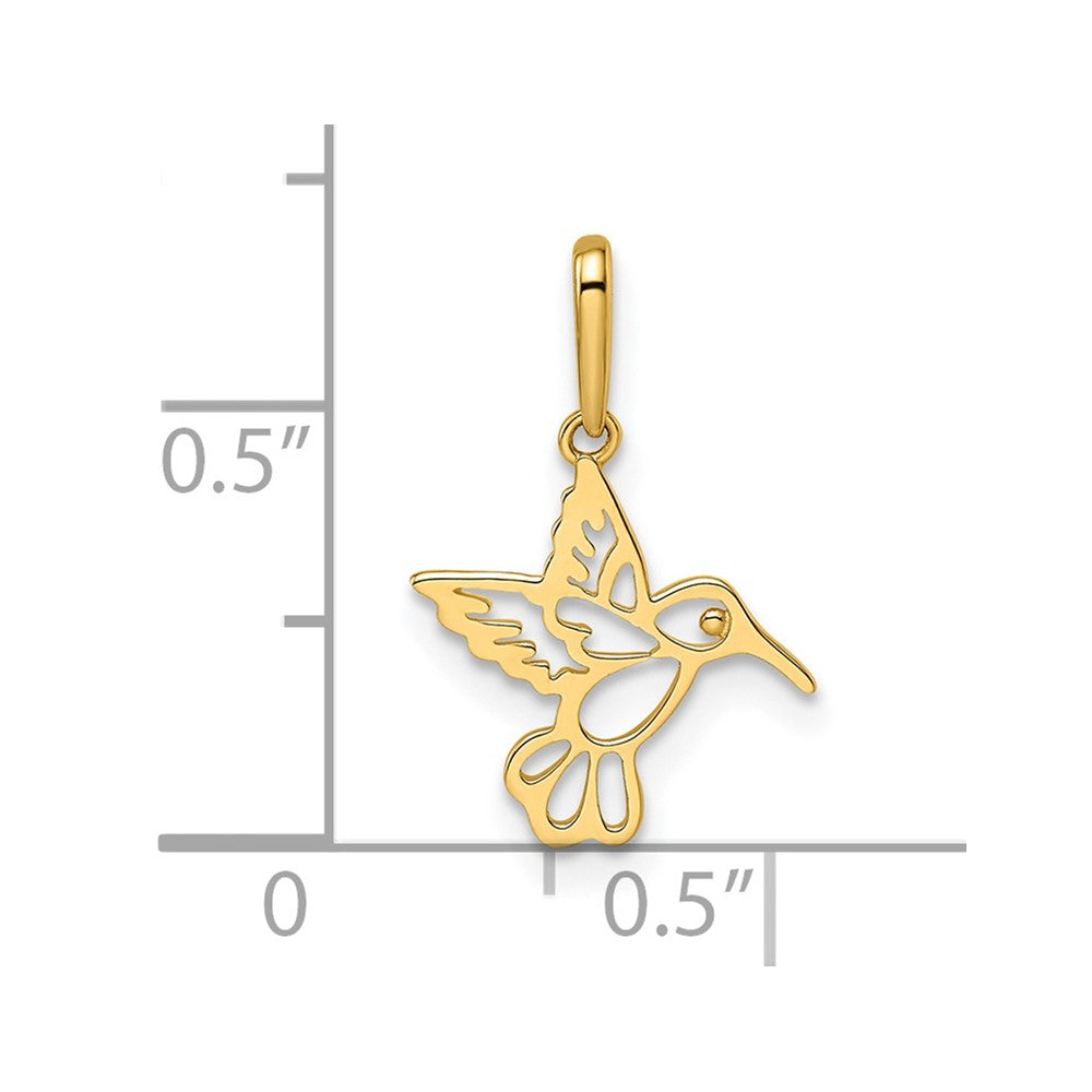 FJC Finejewelers 14 kt Yellow Gold Madi K Hummingbird Charm 11 mm